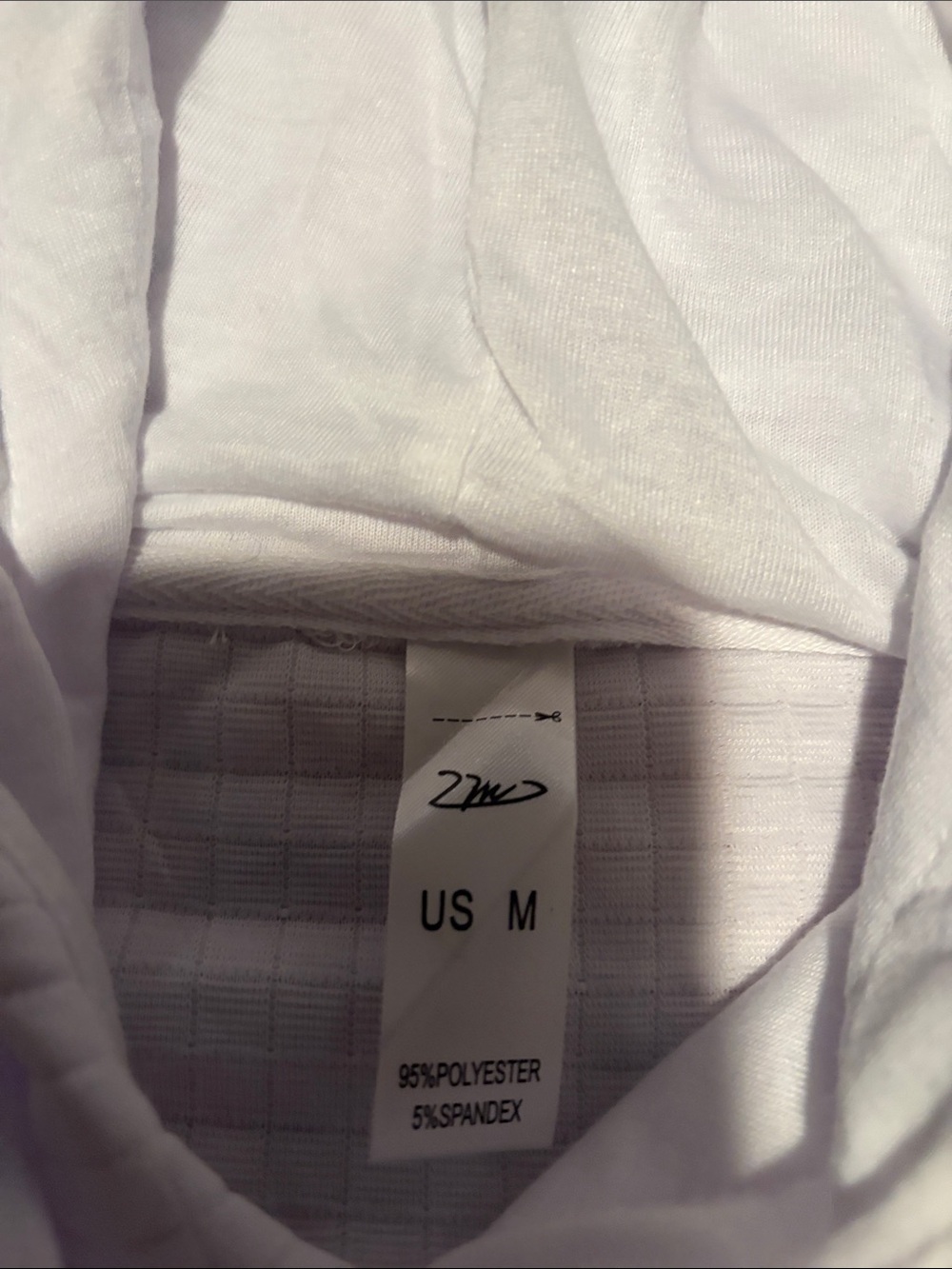 Men's White Quilted Hoodie Sweater - Picture 3 of 5